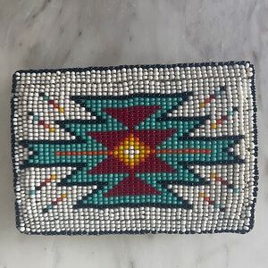 HOPI HANDMADE BEADED BELT BUCKLE from Santa Fe New Mexico
